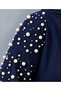 Women's Hijab Knitwear Dress Pearl Detailed Wide Sleeve Long Stretchy Ribbed Hijab Dress [130cm] - 3
