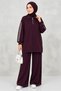 Women's Modal Fabric Stone Detailed Hijab Double Set
