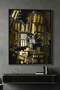 Golden Heritage Architecture Wall Art | Framed Canvas Print with Gold Foil | Luxury Home Decor