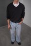 Men's Oversize V-Neck Sweater - 3