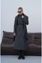 Oversize(Bol) Premium Long Double-Breasted Coat with Shawl Collar and Belt - 7