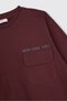 Boy's Burgundy Sweatshirt with Print Detail - 3
