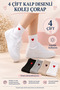 4 Pairs of Patterned Women's College Socks – Mixed Colors, Daily Use - 3