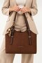 Women's Large Size Water-Resistant 2-Compartment Hand and Shoulder Bag with Scarf - 4