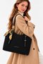 Women's Large Size Water-Resistant 2-Compartment Hand and Shoulder Bag with Scarf - 4