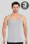 Delux Series Athlete Underwear Men's Wide Waistband Athlete 100% Cotton Ribbed Gray 3-Pack - 2