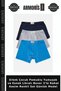 Boys' Cotton Soft and Flexible Lycra Boxer 3-Piece Comfortable Cut Colorful Set Daily Model