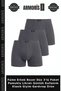 Smoked Men's Boxer Flat 3-Pack Cotton Lycra Daily Use Classic Clothing Wardrobe Product