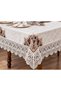 French Guipure Luxury Velvet Tablecloth Inci - 2