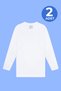 Special Production Underwear Seasonal Clothing 2-Piece Boys' White Long Sleeve Undershirt T-Shirt Badi - 2