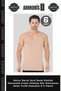Delux Series Light Color Daily Economic Men's under Shirt Invisible Undershirt 100% Cotton Pack of 6