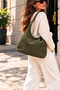 Set of 2 Suede Shoulder Bags – Soft Textured Women's Bags with Adjustable Straps - 4