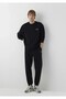Men's Black Logo Knitted Trousers Black Sweatpants - 3