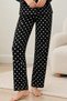 Women's Shirt Collar Patterned Black Pajama Set 4812 - 6