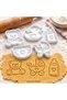 Baby-Themed 5-Piece Cookie Cutter Set – Dough Cutters with Patterns of Teddy Bear, Duck, Baby Bottle, Stroller, and Diaper - 4
