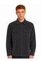 Men's Anthracite Shirt Collar Relax Fit Coat - 3