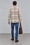 Gray Double Pocket Regular Fit Plaid Men's Shirt |   Mew1211791-1 - 5