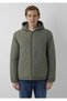 Men's Green Hooded Jacket Pale Dark Green Jacket