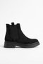 Serlen women's classic everyday boots with double elastic, black suede - 6