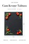 Kitchen Patterned Tempered Glass Cutting Board 25X35 cm Floral and Textured Presentation Board - 5