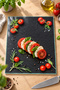 Kitchen Patterned Tempered Glass Cutting Board 25X35 cm Floral and Textured Presentation Board - 3