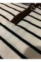 Women's Striped Polo Collar Half-Zip Knit Sweater - 6