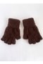 Soft Plush Fingerless - Cut-Out Winter Knitted Gloves - 2