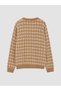 Esvab • Modern & Distinctive Zero Roba Collar Checkered Embroidered Women's Knitwear Cardigan - 8