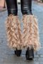 Beige Tasseled Knitwear Leggings - 3