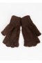 Soft Plush Fingerless - Cut-Out Winter Knitted Gloves - 4