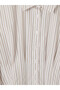 Peak New Season Brown Striped Pleated Women's Shirt - 8