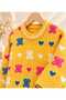 Baby Girl & Child Butterfly and Patterned Crew Neck Stretchy Knit Sweater - 2