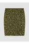 Peak New Season Khaki Zipper-Front Sequin Mini Skirt - 3