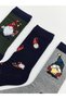 Rmz Gi̇yi̇m Farkiyla Embroidered Men's Socks 3-Piece Set - 2