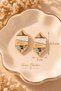 Women's Geometric Marble Pattern Large Earrings - 2
