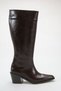 Women's Almelo Short Heeled Zippered Pull-On Cowboy Boots - Brown-Patent Leather - 4