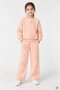 Salmon Girls' Sequin Patterned Crew Neck Wide Leg Tracksuit Set 25034