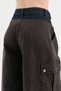 Women's Denim and Gabardine Fabric Detailed Palazzo Fit Design Jeans - 6