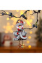 4 Pack Plush Christmas Tree Ornaments Santa, Snowman, and Reindeer Designs Christmas Tree Decoration for Christmas Tree Hanging Party Ornaments - 4