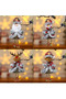 4 Pack Plush Christmas Tree Ornaments Santa, Snowman, and Reindeer Designs Christmas Tree Decoration for Christmas Tree Hanging Party Ornaments - 2