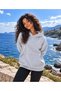 Women's Melange Basic Hooded Sweatshirt - Flowy Comfortable Cut Sweatshirt with Kangaroo Pockets