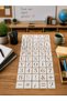50 Piece Letter Number Symbol Stencil Set – 250 Micron Mylar Turkish Character Wood Fabric Painting Template - 5