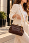 Women's Pearl Handle Vintage Bag with Gold Buckle and Star Accessories, Stylish Handbag with Shoulder Strap - 6