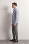 Slim Fit Navy Blue Striped Shirt - 4