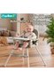4-In-1 Baby High Chair for Toddlers, Children Dining Chair for Eating With Wheels, Foldable Babies Feeding Chairs, Shampoo chair, Toddler Feeding Booster Seat with Double Removable Tray, Height Adjus - 2
