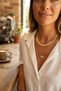 Brass Gold Color Phoenix Object and Snake Chain Detailed Women's Necklace Combination - 2