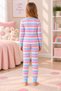 Girls' Cotton Blue Pink Printed 4-Piece Knitted Regular Top and Bottom Pajama Set - 3