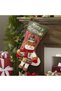 3PCS 18" Christmas Stocking Classic Large Stockings Santa, Snowman, Reindeer Xmas Character for Family Holiday Christmas Party Decorations - 5