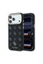 iPhone 18 Pro Case Licensed M-Safe Classic Text and 4g Logo Pu Leather Peony Cover Black