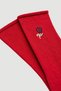 Dreamer Collection Embroidery Detailed Cotton Socks - Red - 2